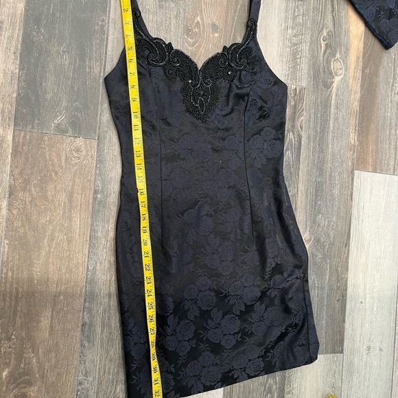 scott mcclintock Brocade Jeweled Beaded -2 Piece Dress & Bolero Jacket Vintage - Picture 13 of 16